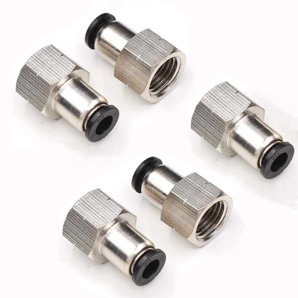 1/4 Female NPT Push to Connect Air Fittings, 1/4 Inch Air Tube Fitting 1/4″ Od