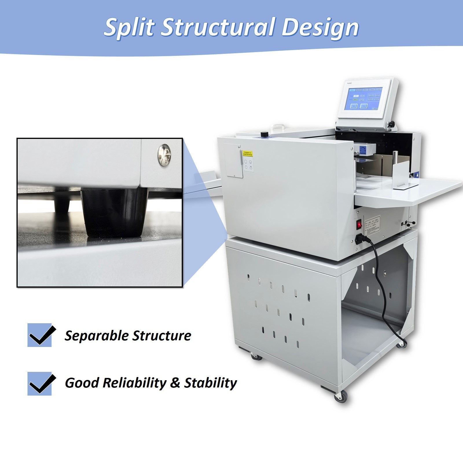 13 inch Fully Automatic Scoring Paper Cutter Creasing Machine Digital Touch 110V