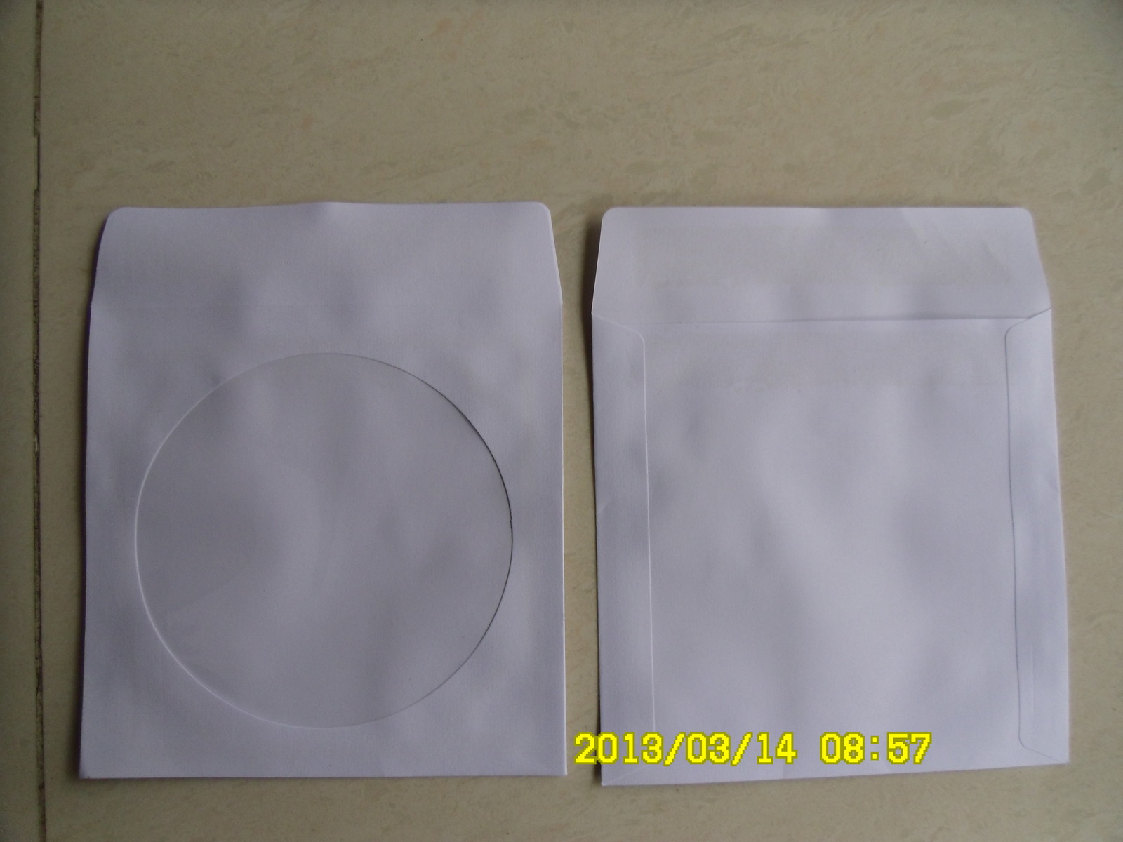 1000 NEW PAPER SLEEVE W/WINDOW & GUMMED FLAP