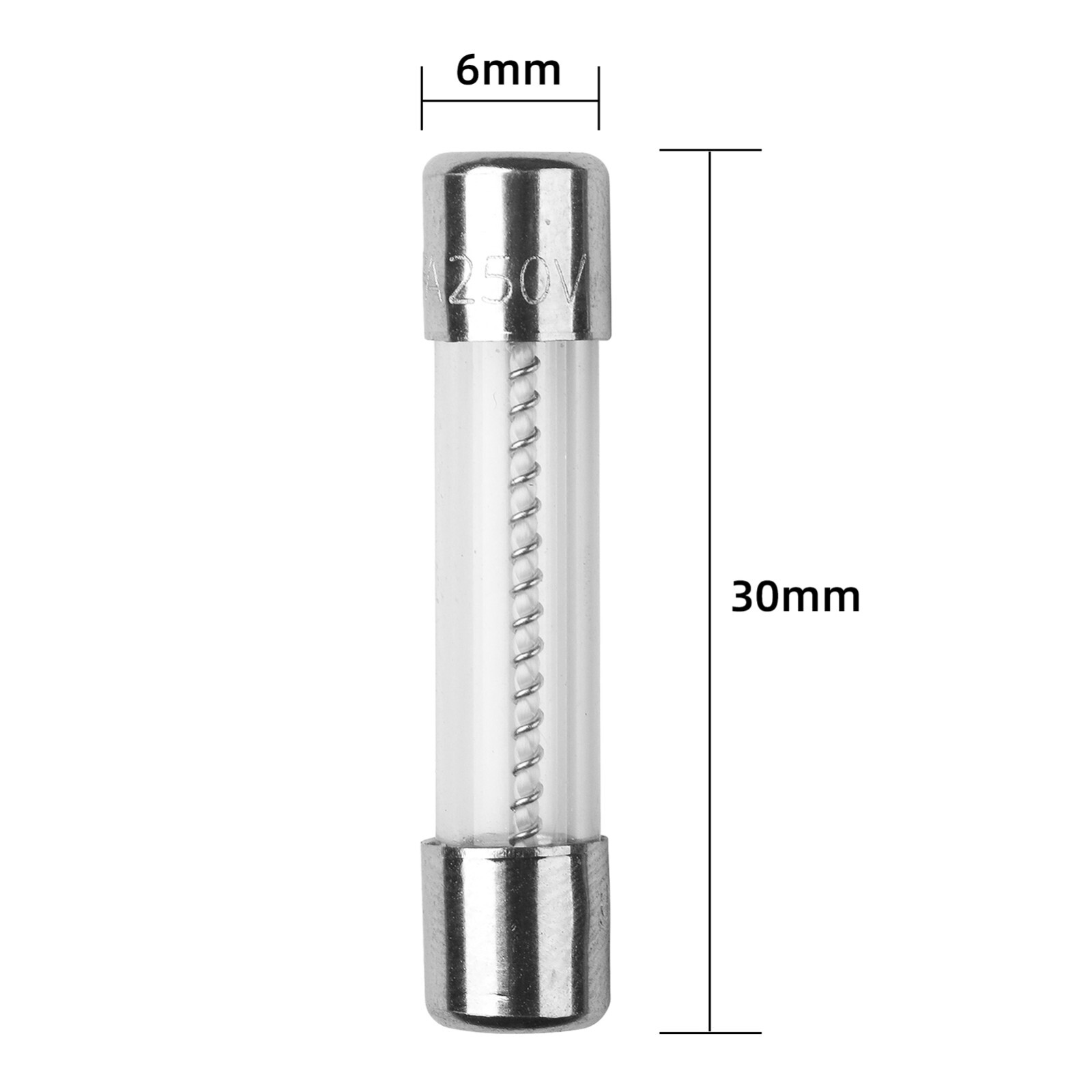 10Pcs 12A 250V Slow Blow Fuse Glass Tube Time Delay Fuse 6X30mm T12AL250V