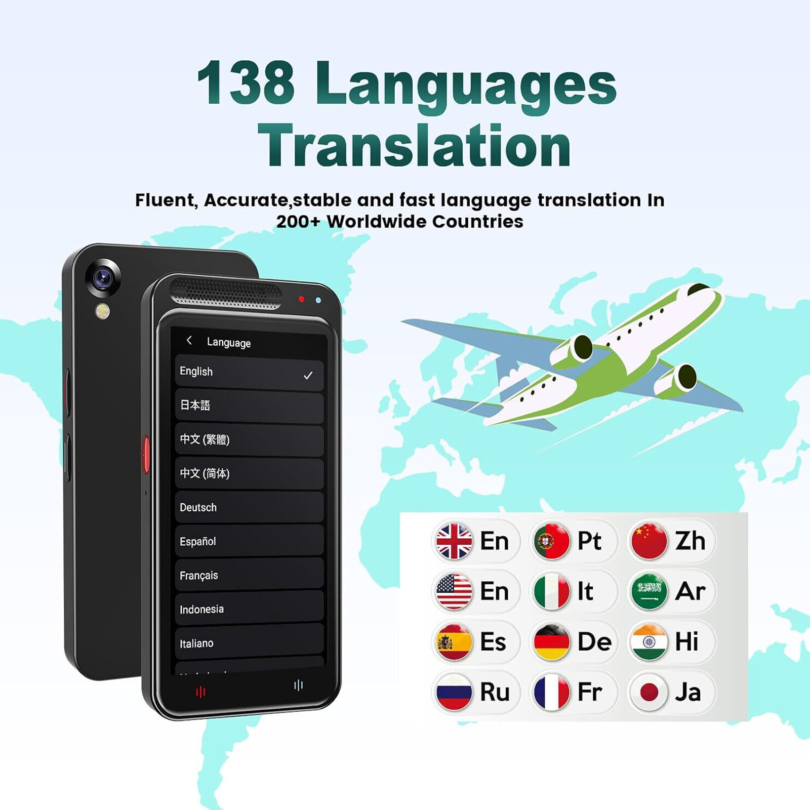 Z6 Language Translator Device, Two-Way offline Voice Interpreter