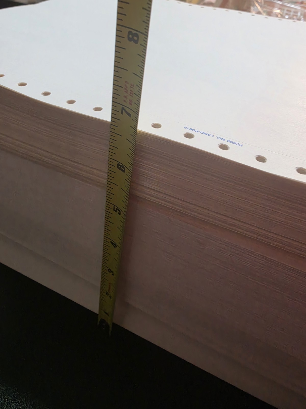 Dot Matrix Tractor Feed Computer Paper — Approx 17lbs 9.5 X11
