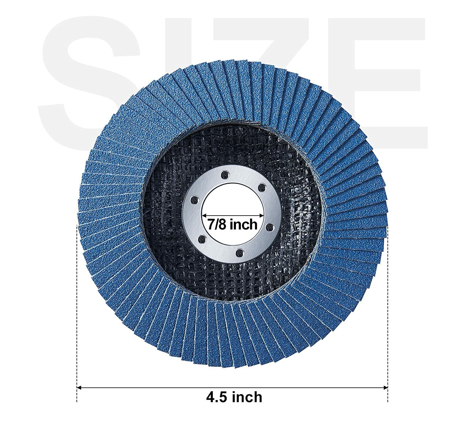 PACK 100 PREMIUM ZIRCONIA FLAP DISC SANDING GRINDING 4-1/2″ X 7/8″ 40 GRIT