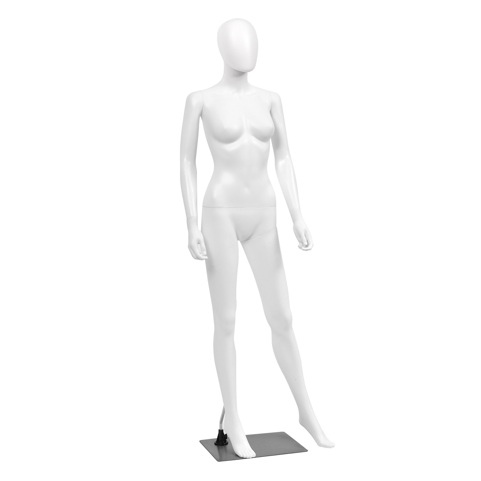 5.8 FT Female Mannequin Egghead Plastic Full Body Dress Form Display