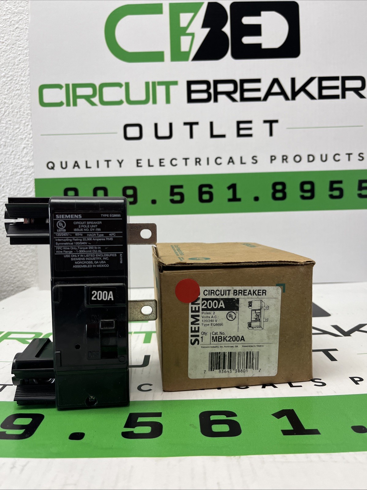 Siemens MBK200A 200A 2-Pole 120/240V Main Breaker Kit EQ8695 NOS WARRANTY