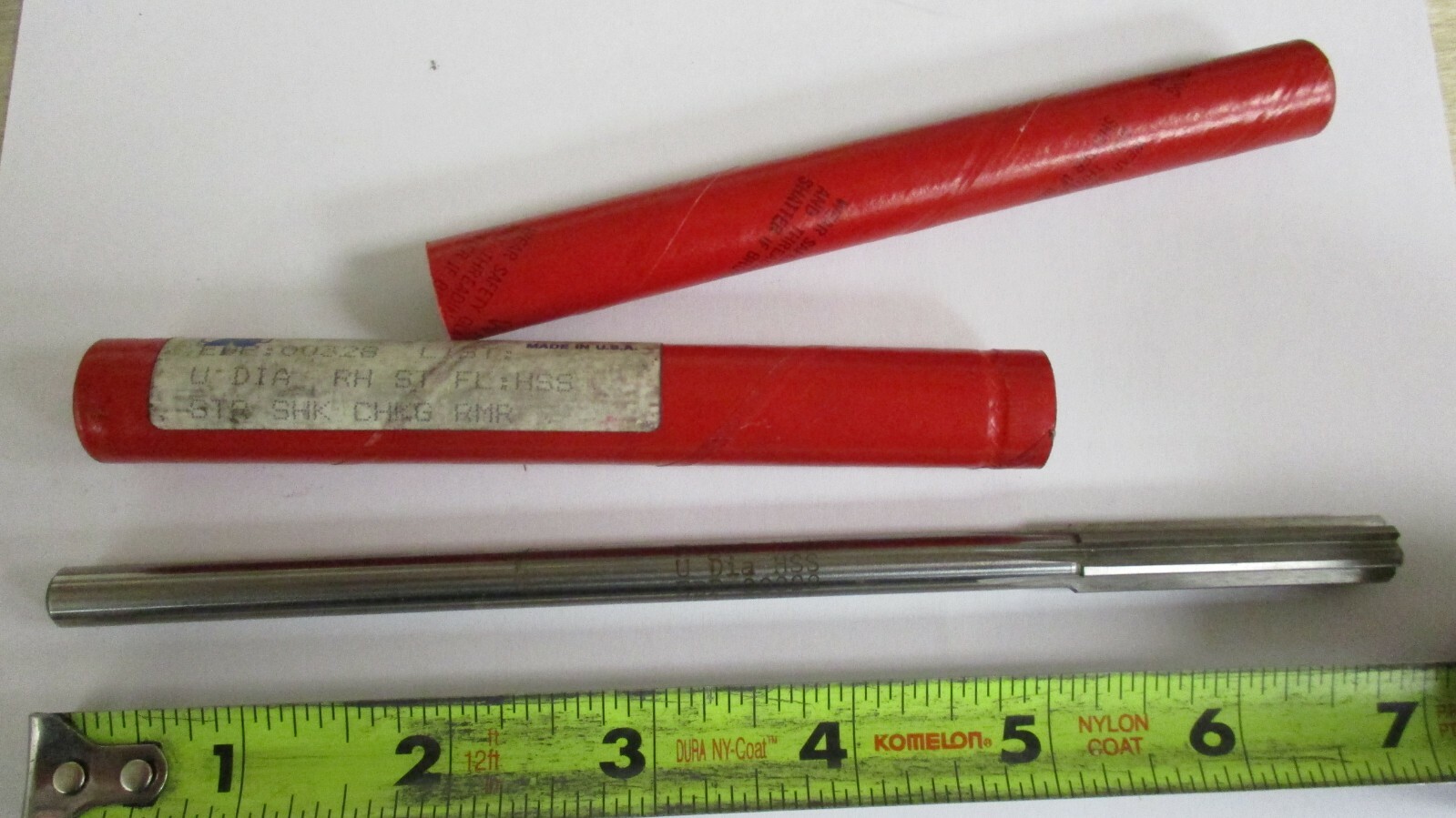 Size U (.3680″) HSS Chucking Reamer Regal Beloit made in USA New old stock