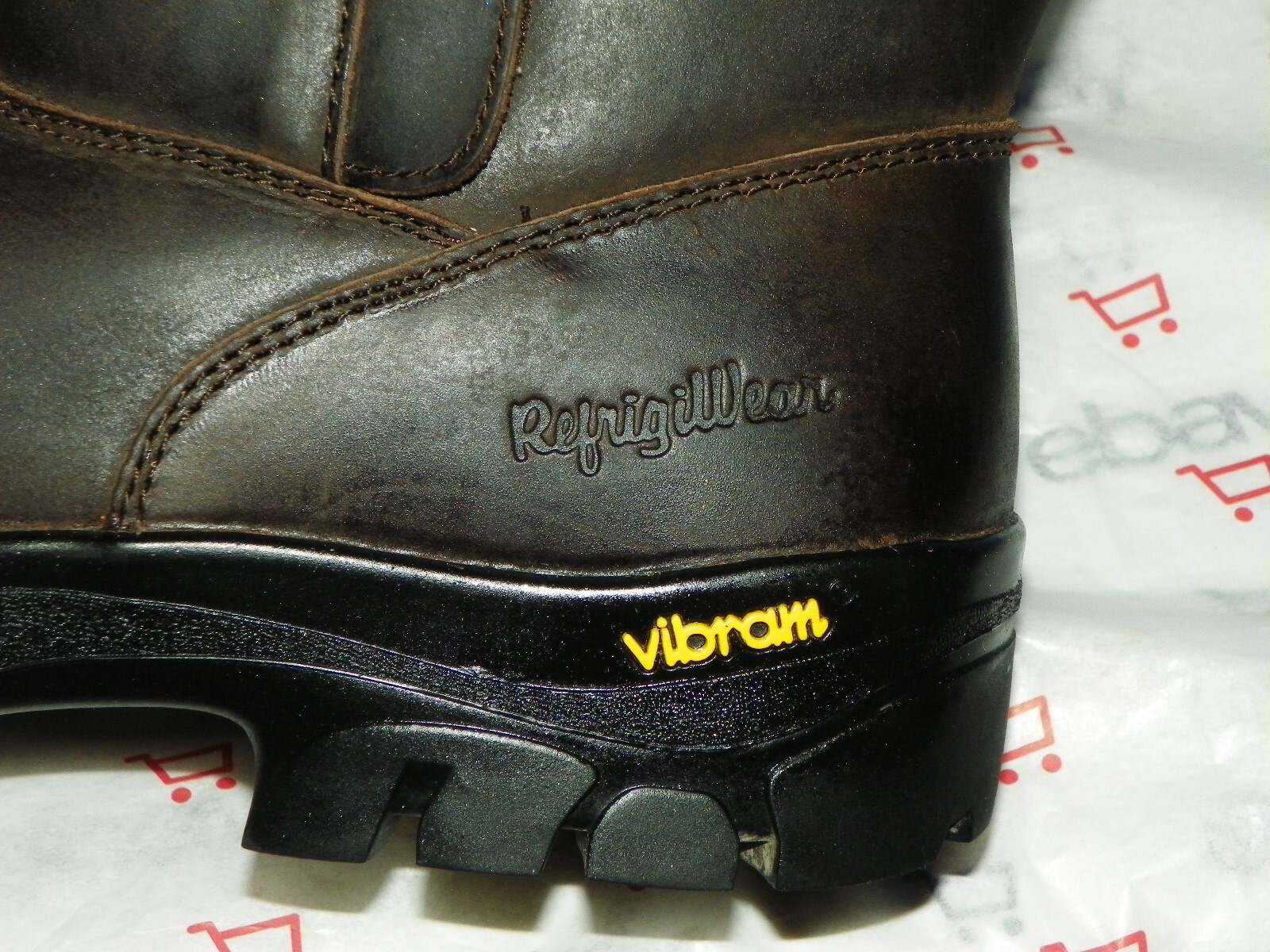 REFRIGIWEAR VIBRAM MEN’S LEATHER STEEL TOE BOOTS SIZE 13 200GRAMS THINSULATE NEW