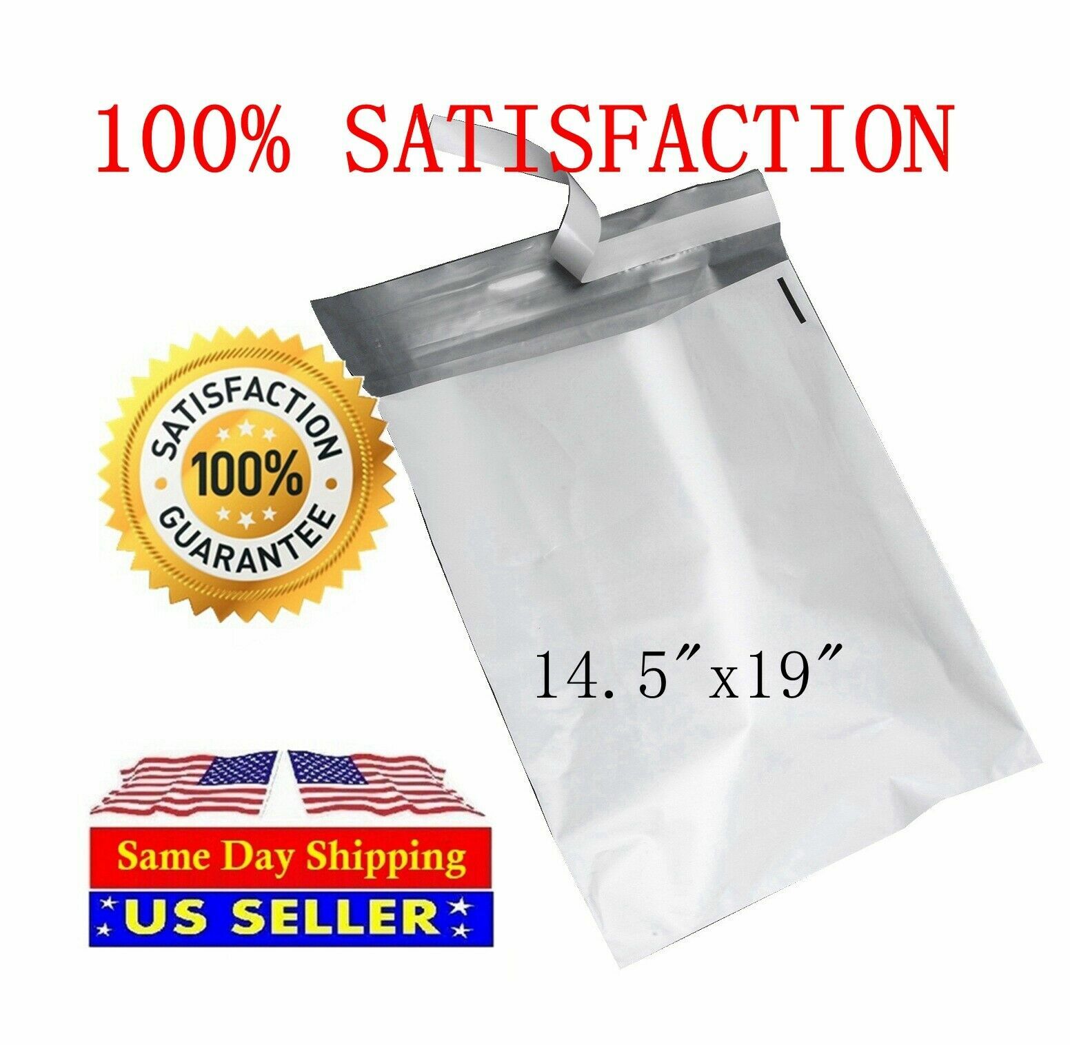 50 14.5X19 Poly Mailers Envelopes Shipping Self Seal Privacy Bags-ST ShipMailers