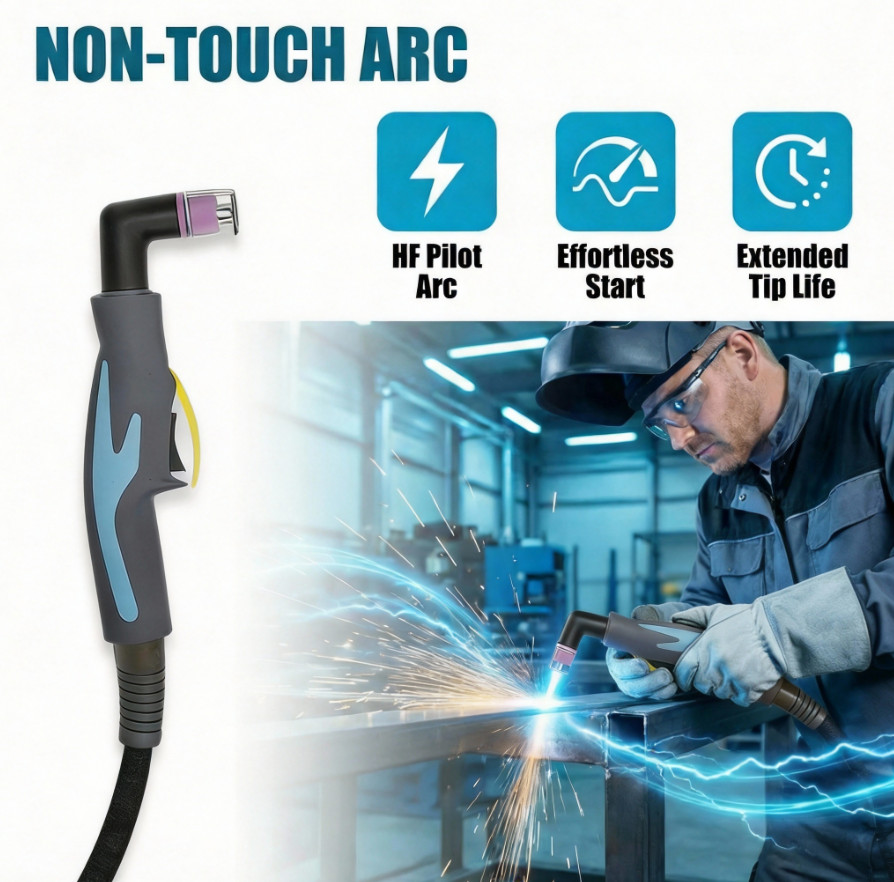 50/60 Amp SG55 WSD60 Air Plasma Cutter Cutting Torch Gun 16Feet & 5M Pilot Arc