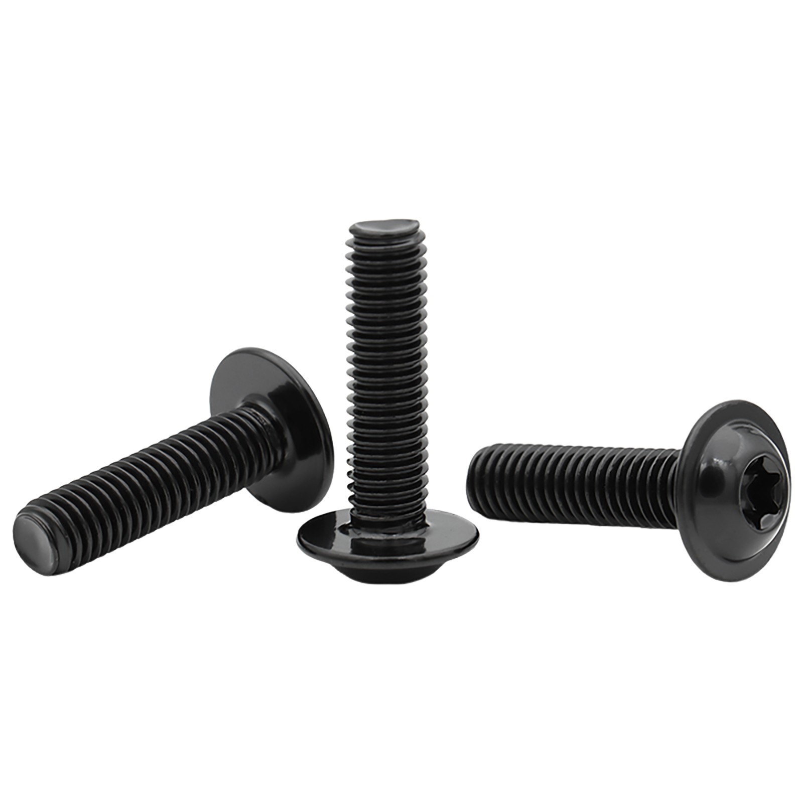 A2 Black Stainless Torx Socket Flanged Button Hexalobula Head Screws M4 M5 M6 M8