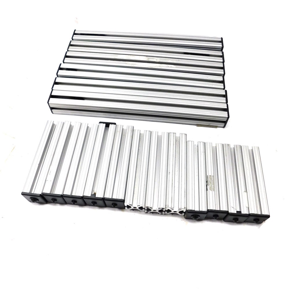 (Assorted Lot of 18) Extruded Aluminum T-Slots 1.5″x1.5″ 5.5″ to 16.25″ Lengths