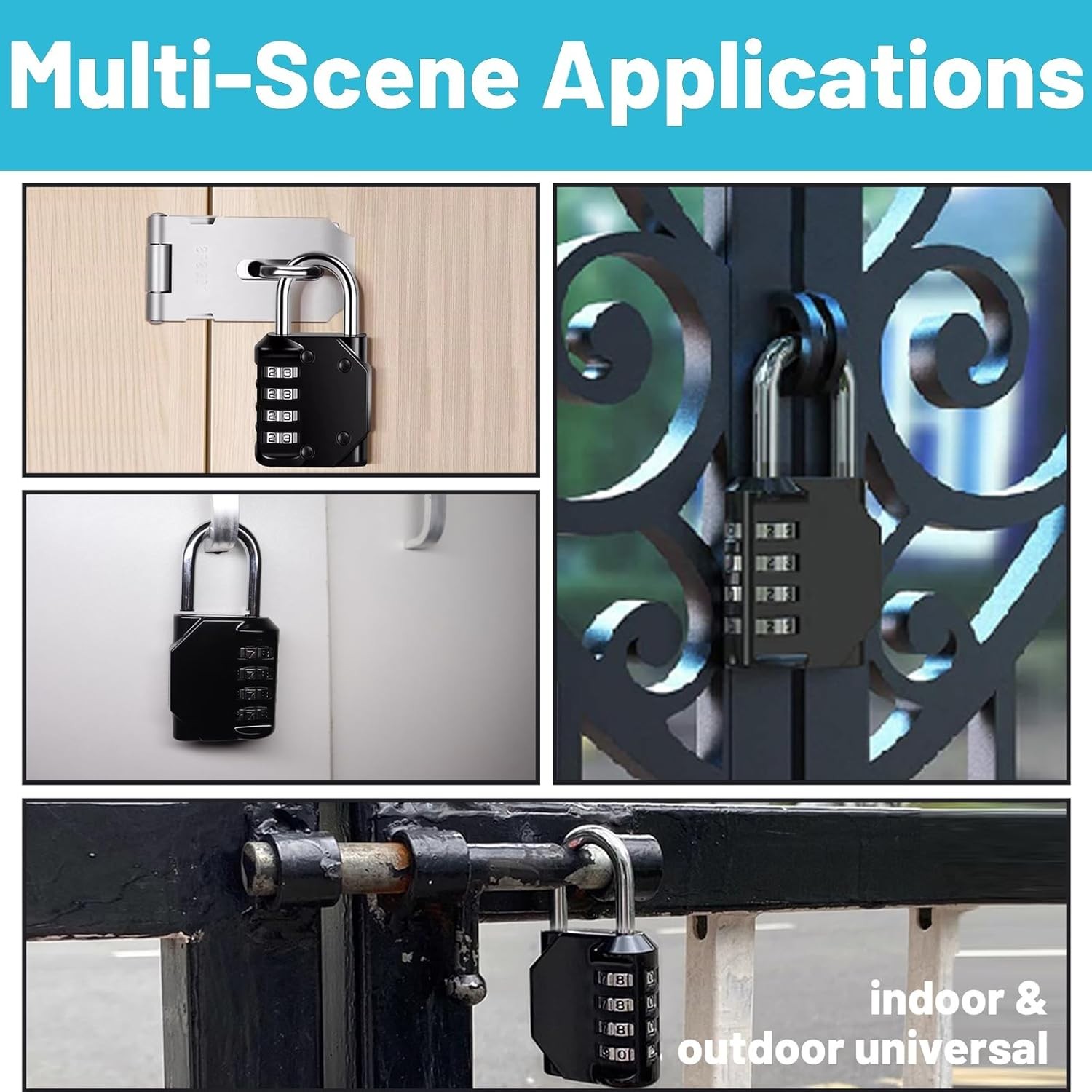 Resettable Portable Combination Padlock – Versatile Security for Outdoor Storage