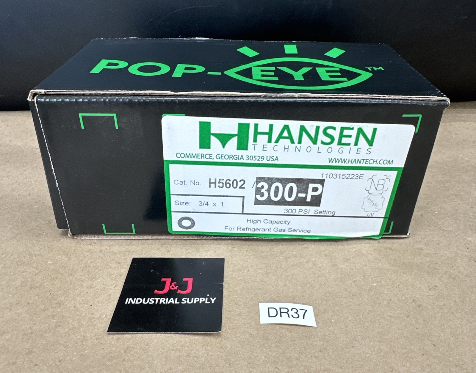 Hansen POP-EYE H5602 / 300-P Pressure Relief Valve 3/4X1 300PSIG – NEW IN BOX