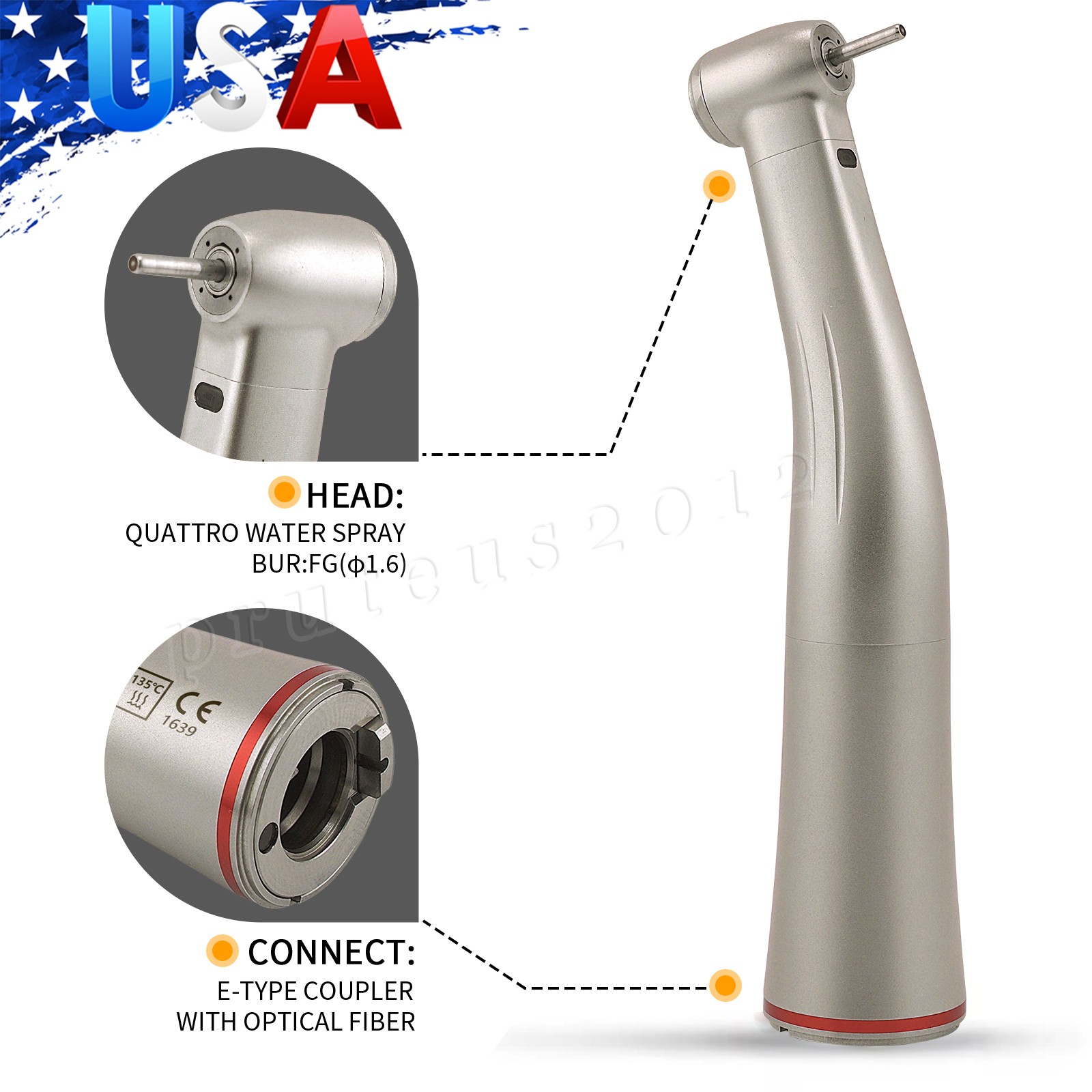Dental Brushless LED Electric Motor + Water Tank 1:1/1:5/1:4.2 LED Contra Angle