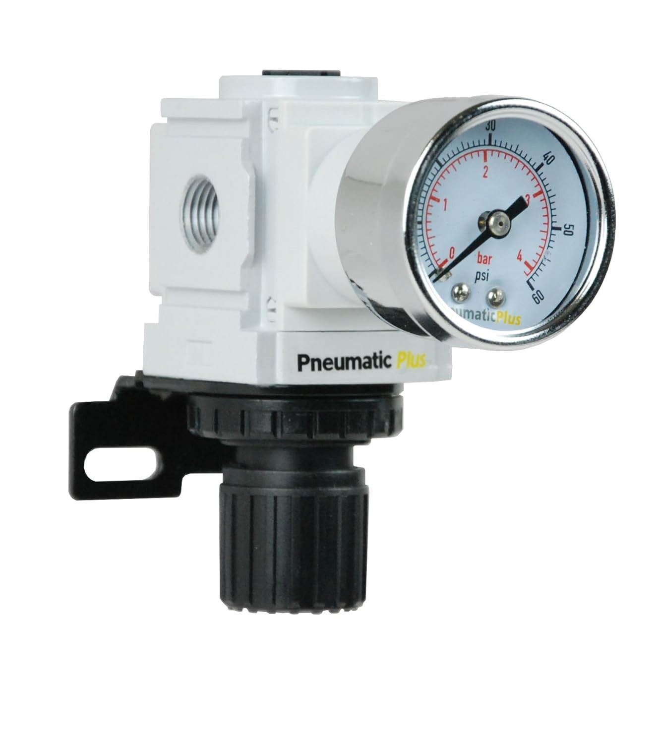 Miniature Air Pressure Regulator 1/4 Inches NPT Gauge Bracket Low Pressure