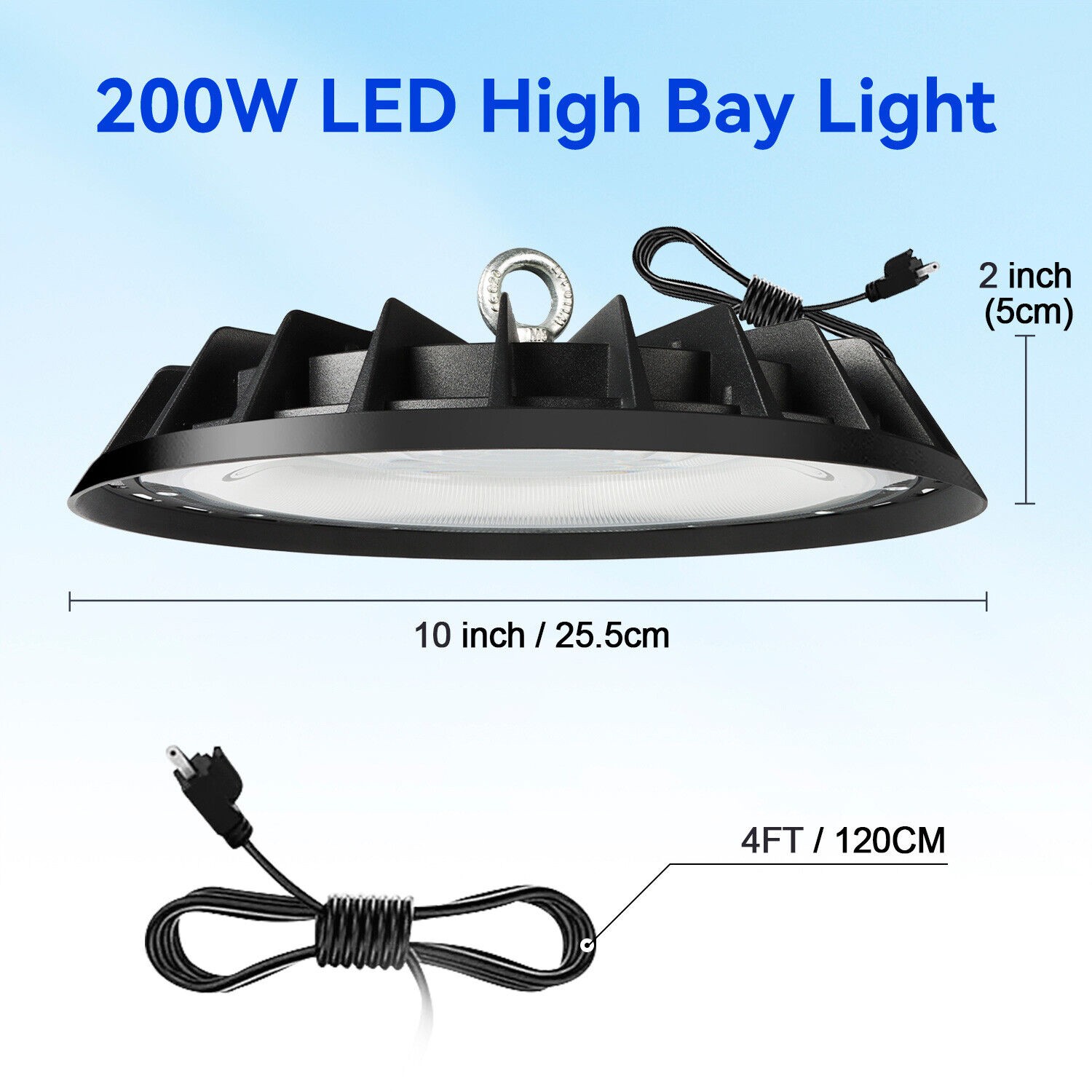 10 Pack 200W UFO Led High Bay Light Commercial Industrial Warehouse Shop Light