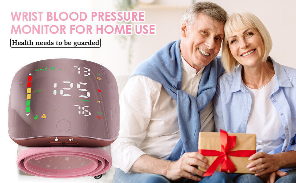 LED Digital Wrist Blood Pressure Monitor BP Cuff Gauge Test Machine