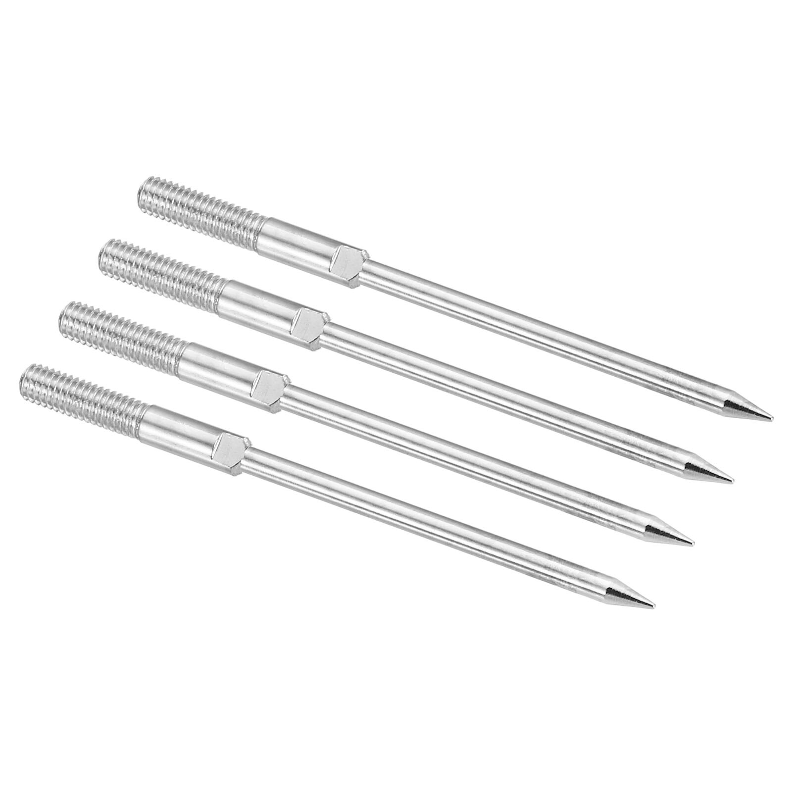 2mm Test Probe Pins, 4 Pcs Copper Multimeter Extention Long Probe Pin, Silver