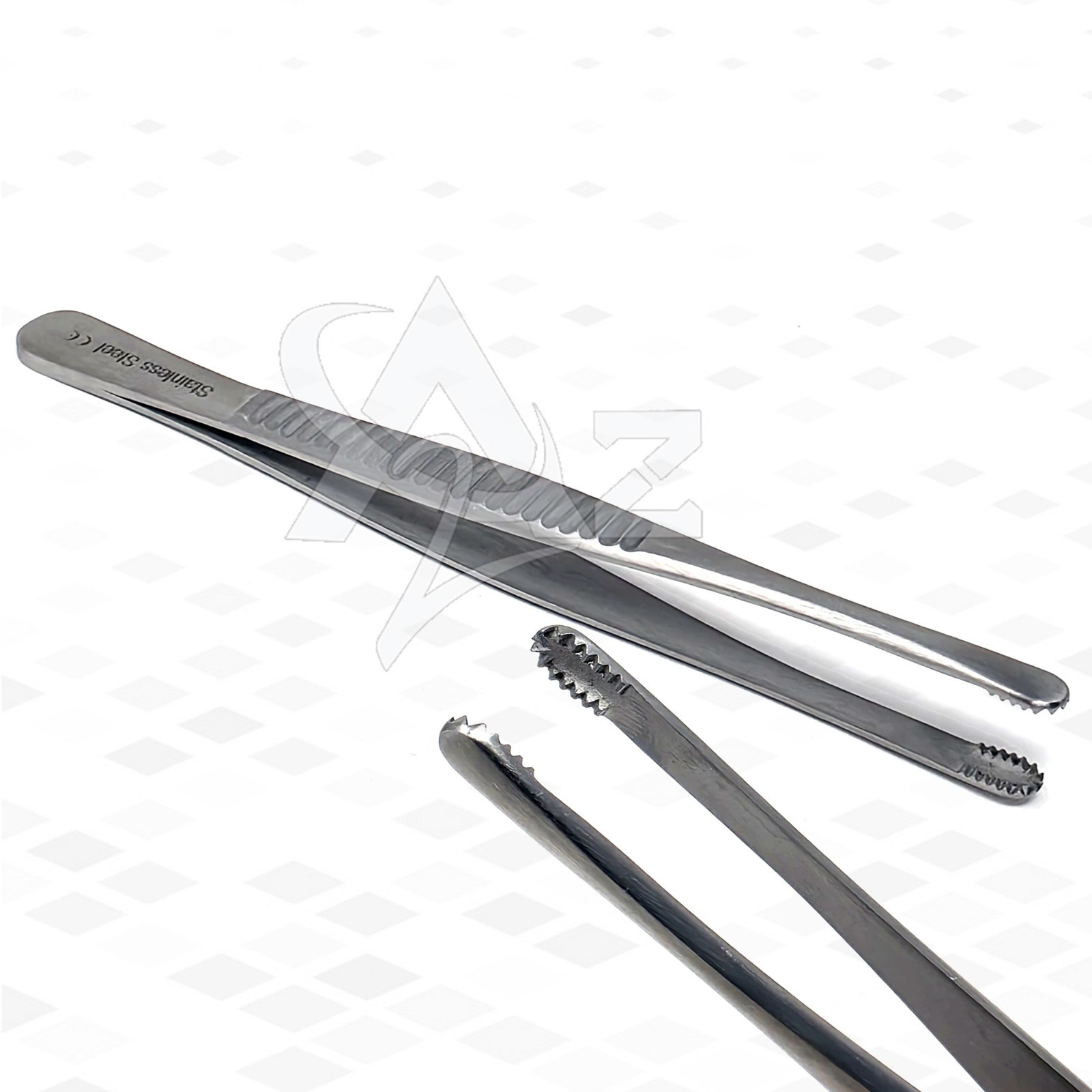 Russian Tissue Forceps 6″ Round Serrated Tips Surgical Veterinary Inst German Gr