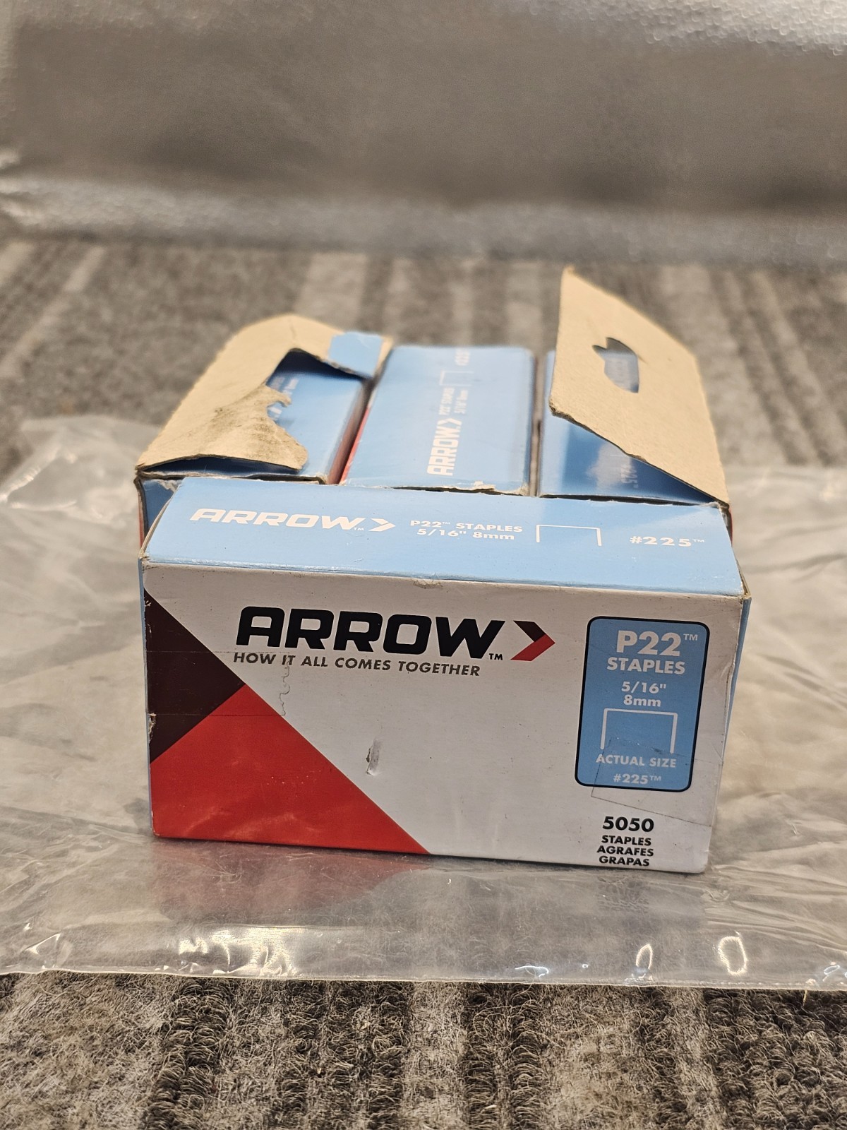 (20,200 PIECES) Arrow Fastener 225: P22 5/16-Inch Staples 5/16 Inch