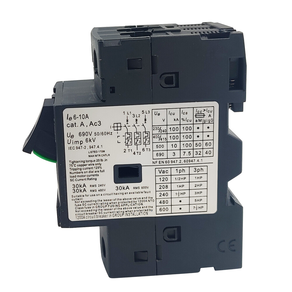 GV2ME14 Motor circuit breaker Deca 6A to10A Manual Motor Starter Button NEW