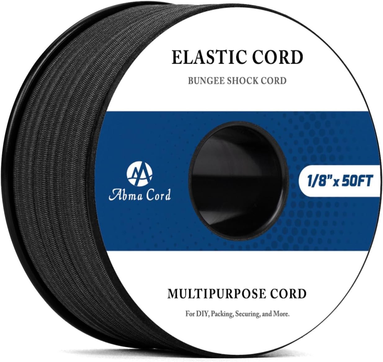 Bungee Cord 1/8in x 50ft Elastic Shock Cord 100% Stretch Elastic Bungee Rope for