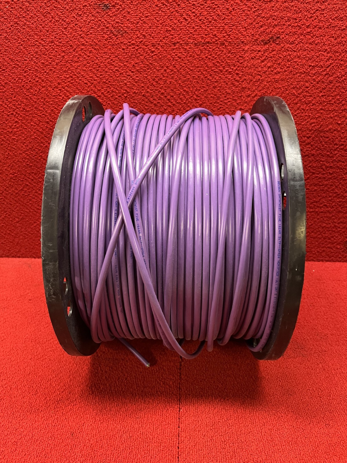 Used Spool of Belden 1624R Approx. 1000 FT Reel Violet 305 MTR (PUR) Good Cond