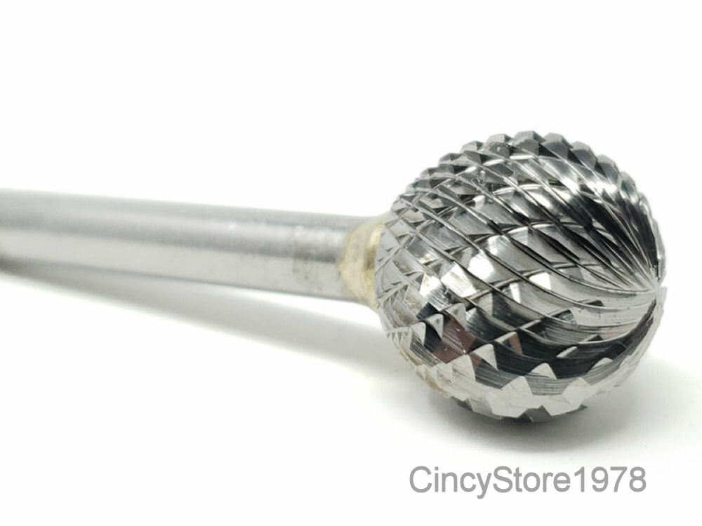SD7D Ball Shape Tungsten Carbide Burr Bur Cutting Tool Die Grinder Bit 1/4″ NEW