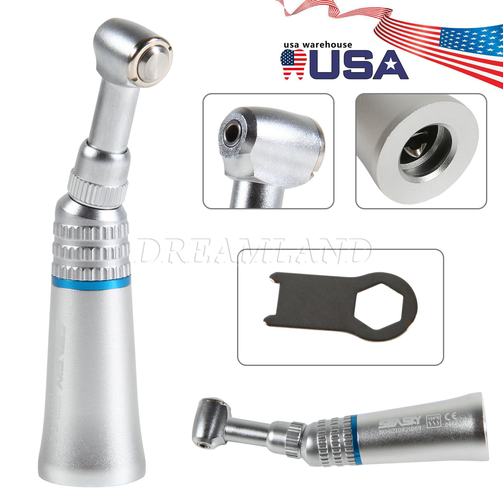 USA Dental NSK Style Push Button Slow Low Speed Contra Angle Handpiece CA 2.35mm