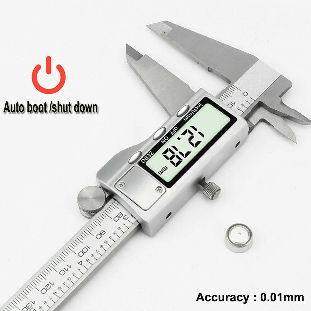 150mm Stainless Steel Digital Caliper Vernier Electronic Measuring Ruler Tool