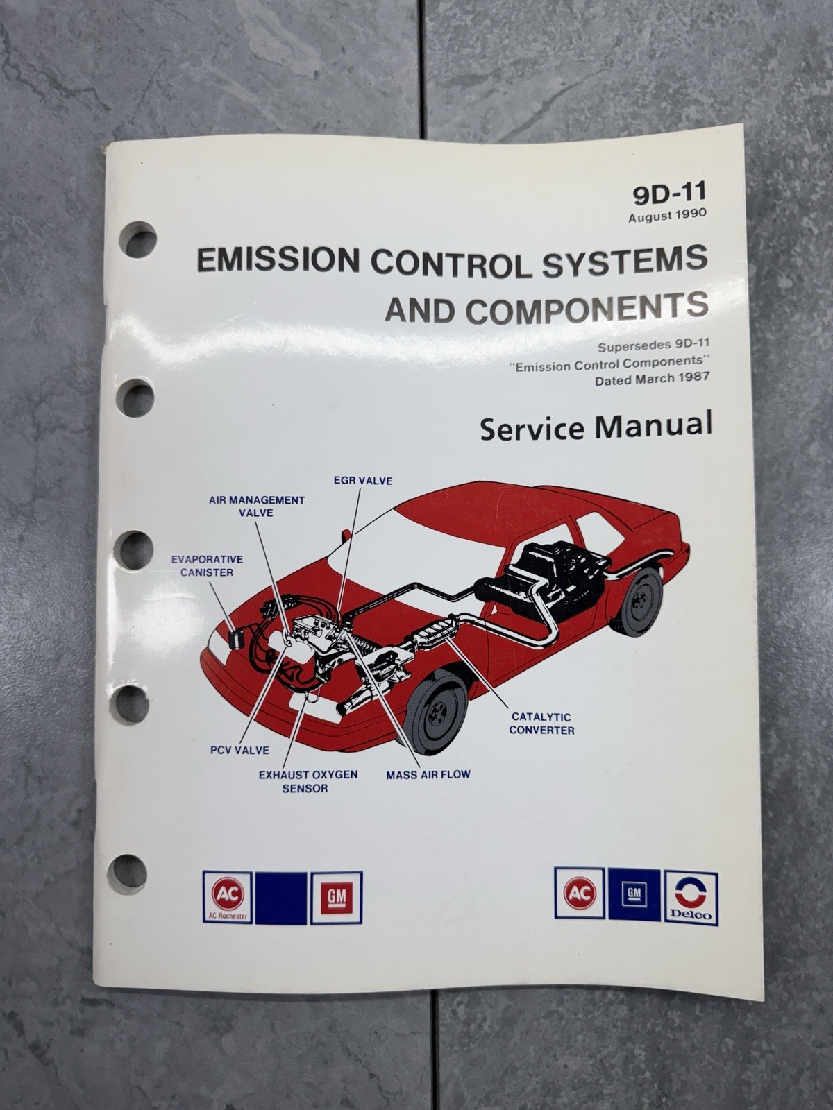 GM AC Delco Emission Control Systems and Components Service Manual 9D-11 1990