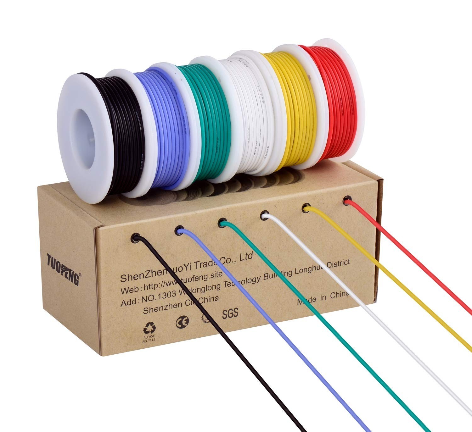 High-Temperature Resistant AWG 18 Wire Kit – 6 Colors, 600V for Various Projects