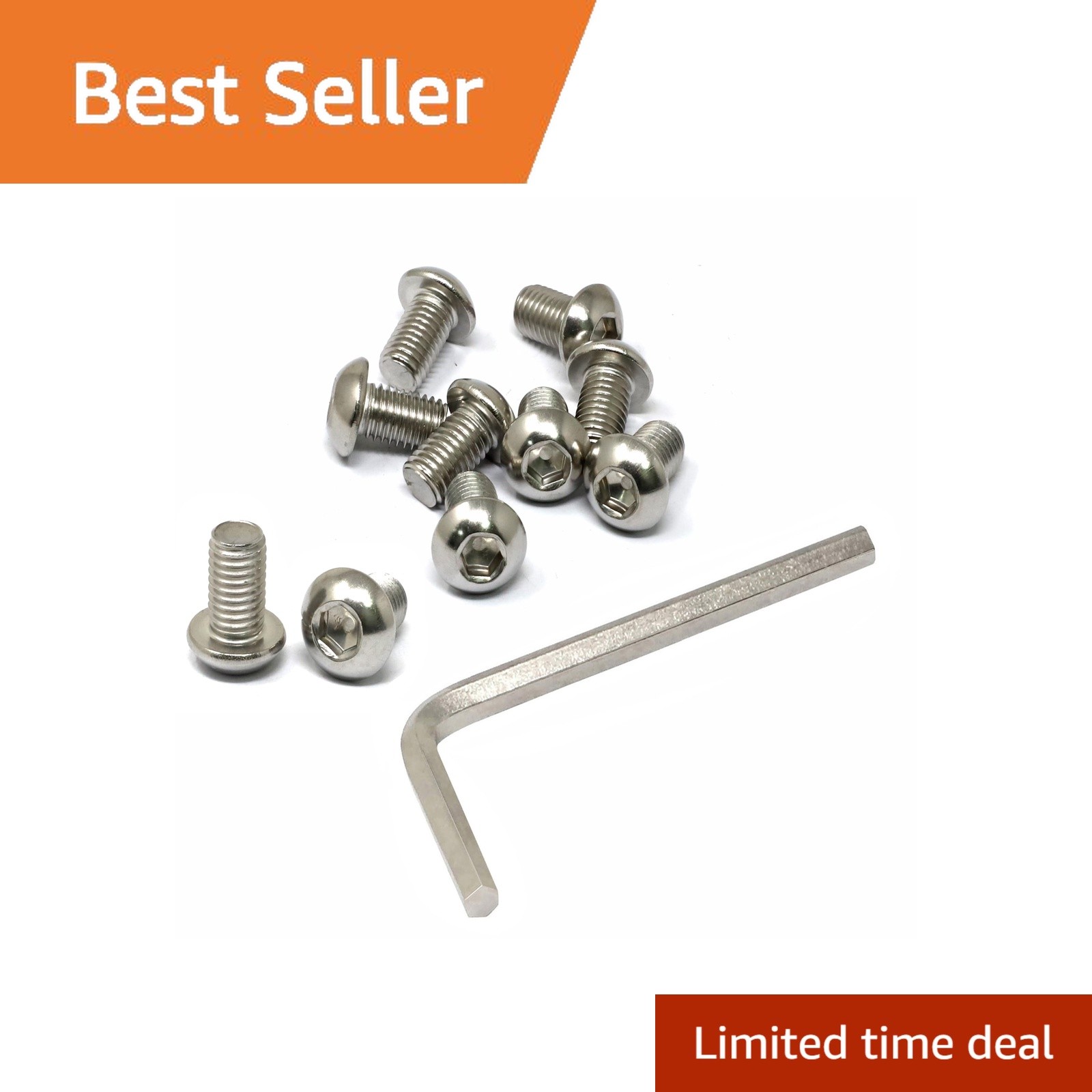iexcell 10pc M12 x 20mm Hex Socket Button Cap Screws