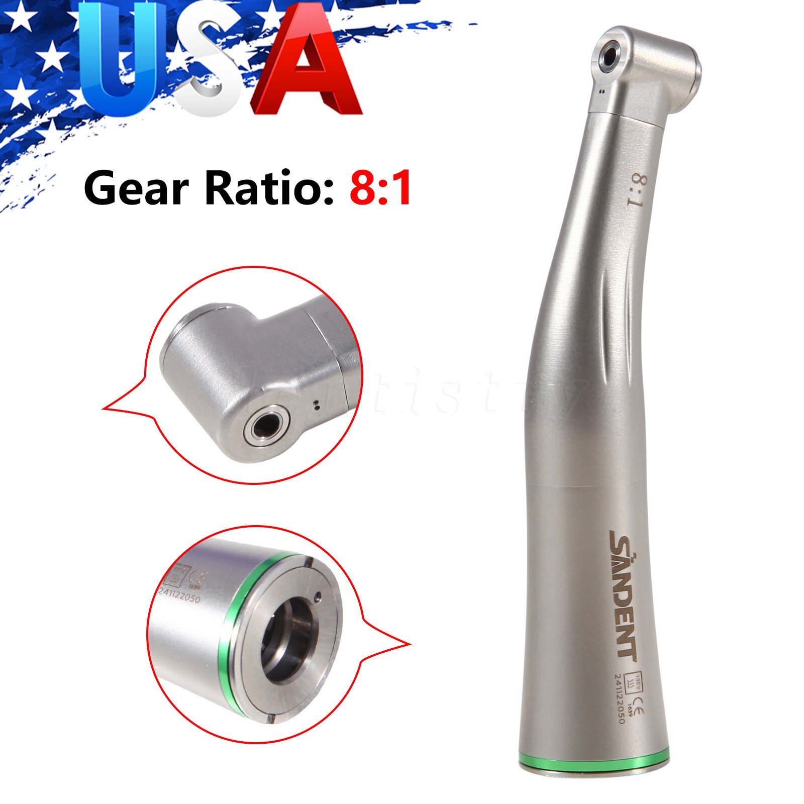 Dental 8:1 Endo Handpiece For Promark Endodontic Contra Angle