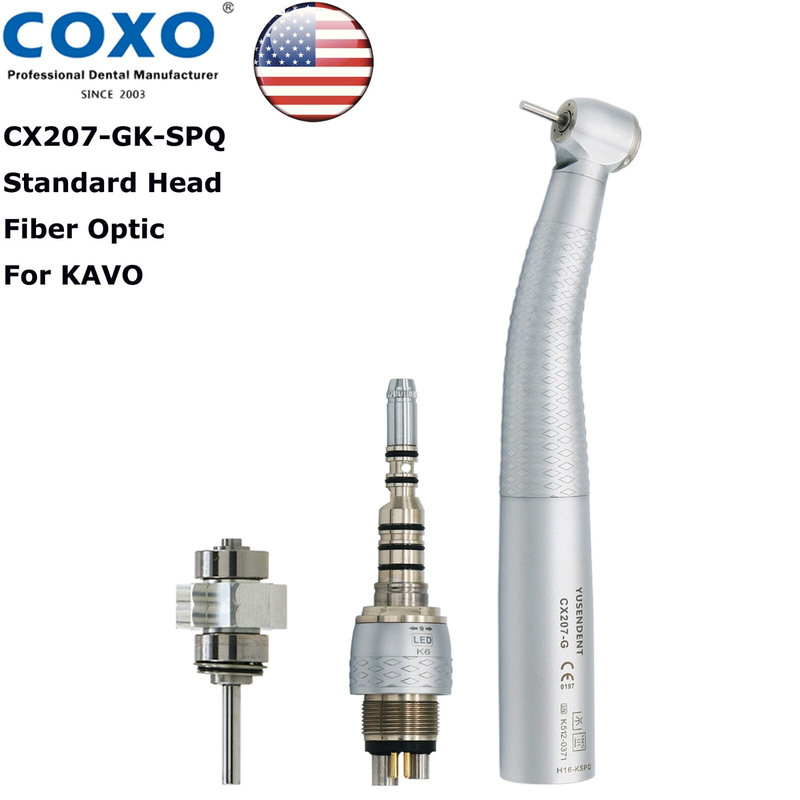 COXO Dental High Speed Handpiece Fiber Optic Air Turbine Coupling for KAVO NSK