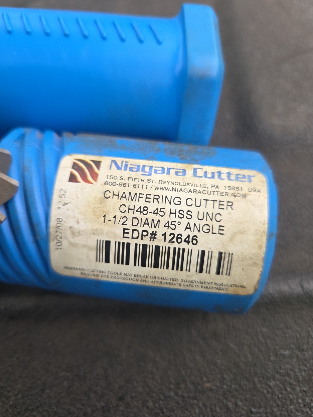 Niagara 12646 1-1/2″ X 45* Chamfering Cutter End Mill CH48-45 HSS UNC USA