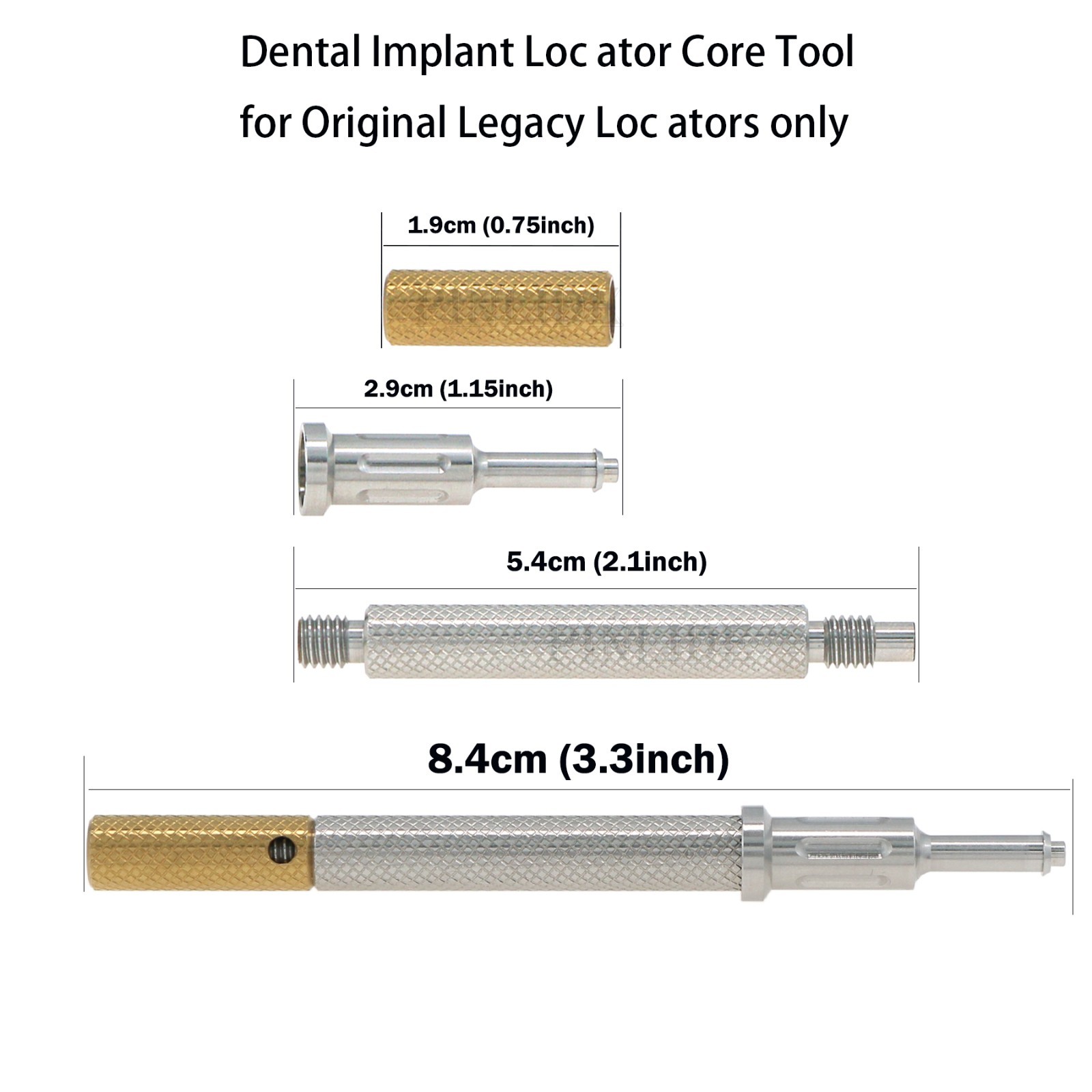 Dental Locator Overdenture Retention Implant Male Caps 0.8lbs Removal Core Tool