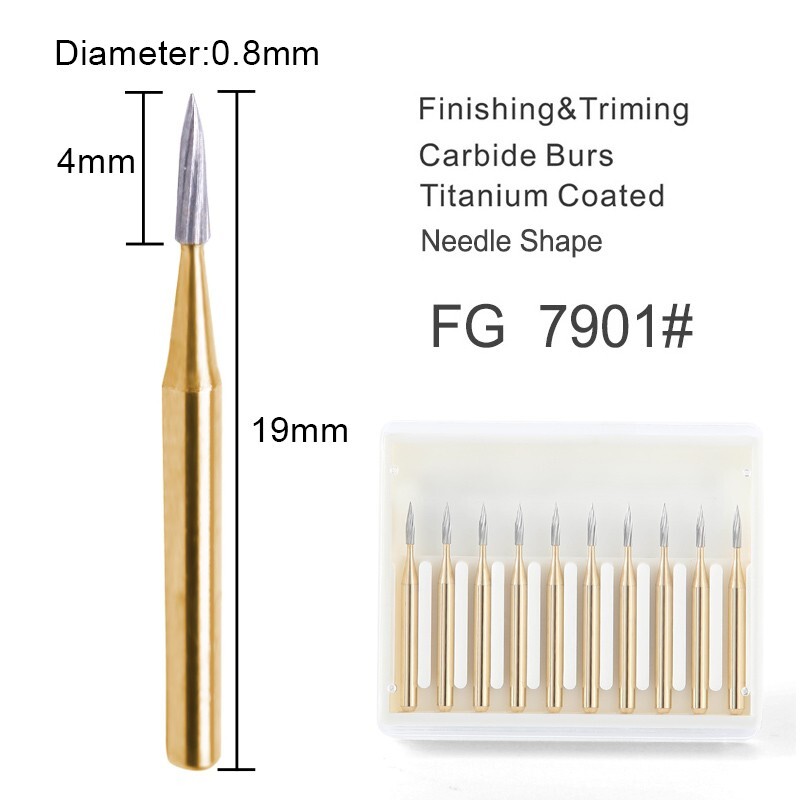 Fresas dentales de metal duro para corte y acabado FG7901 /FG7902 /FG7408 AZDENT