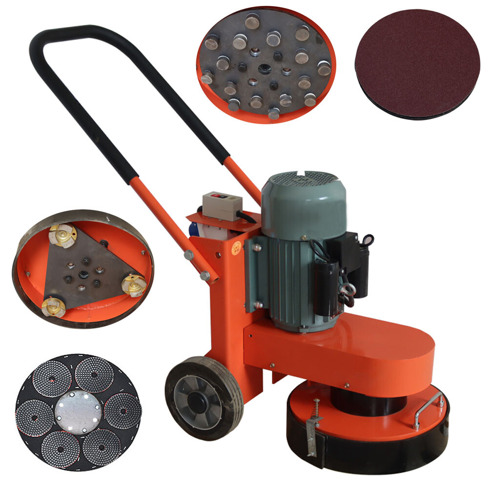 Concrete Hand-powered Floor Grinder 220V 4KW Engineering Equipment Industrial