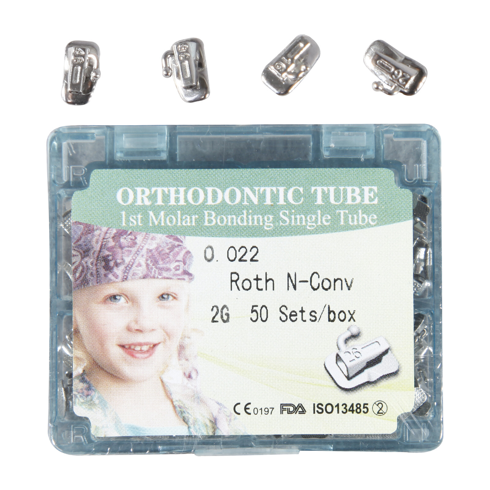 1-10X Dental Orthodontic Buccal Single Tube 1st Molar Bondable Non-Con. Roth 022