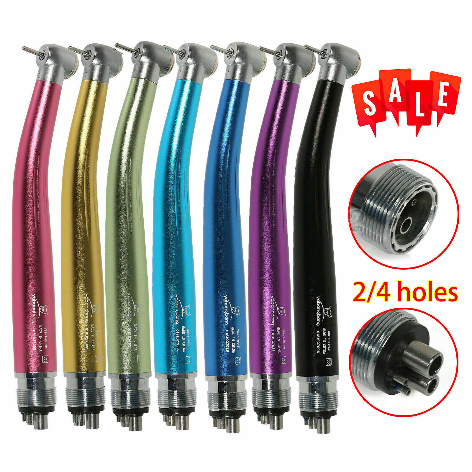 NSK Style Dental High speed Turbine Handpiece Cartridge Rotor 4/2 hole Colors