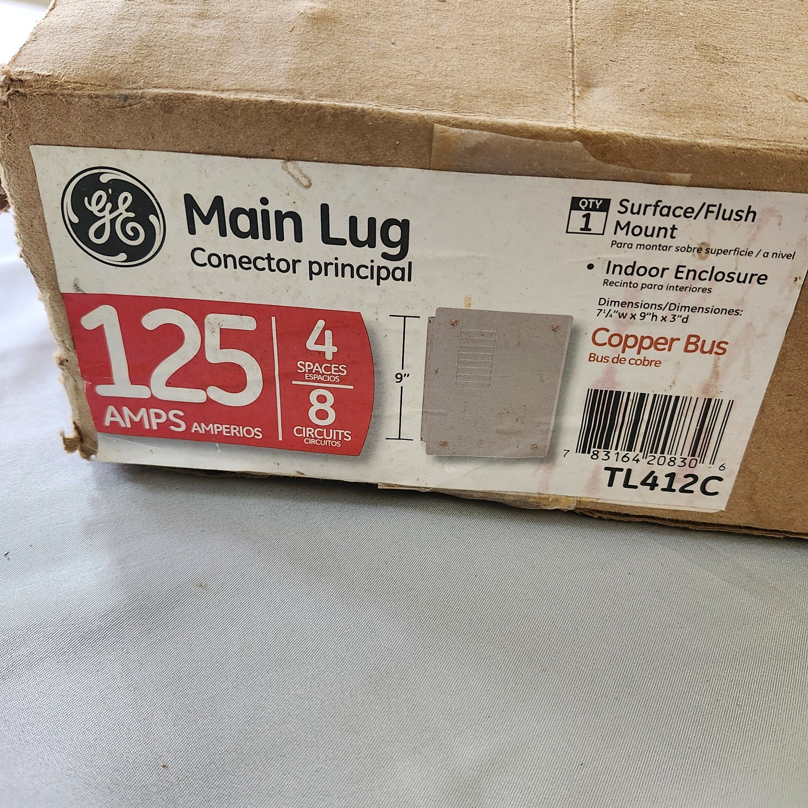 GE Main Lug Load Center 125 Amp Breaker Box