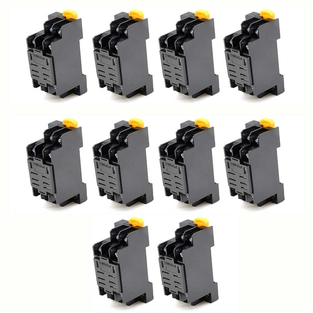 10pcs 12/24/110/220V AC/DC Coil Power Relay LY2NJ DPDT 8Pin HH62P JQX-13F w/Base