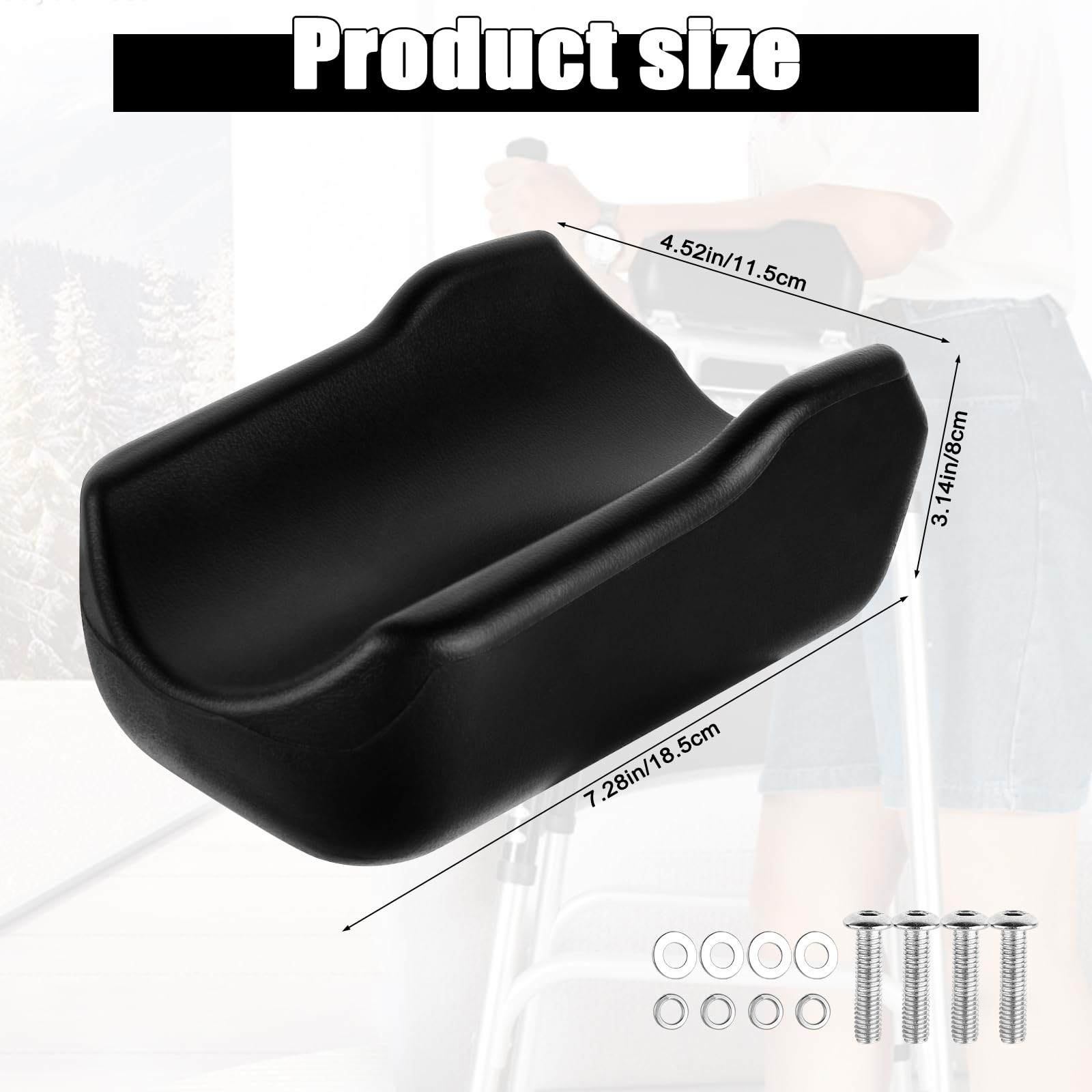 Rollator Armrest Pad 5.31×1.57in Universal Replacement for Upright Walker