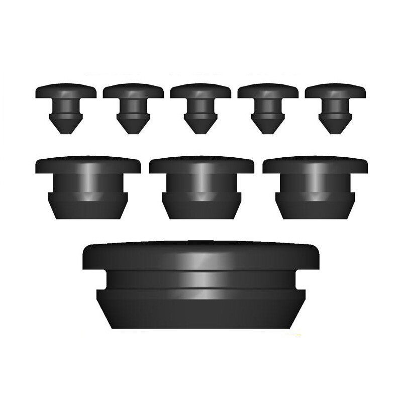 2.5-60.6mm Black Snap-On Hole Plug Bung Silicone Rubber Blanking End Cap Stopper
