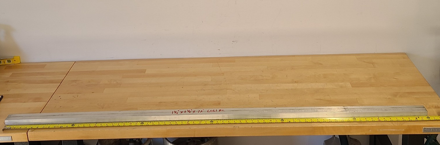 1-1/4″ X 1-3/4″ 6061 Aluminum Square Flat Bar 72″ Long 6061 Solid Mill Stock
