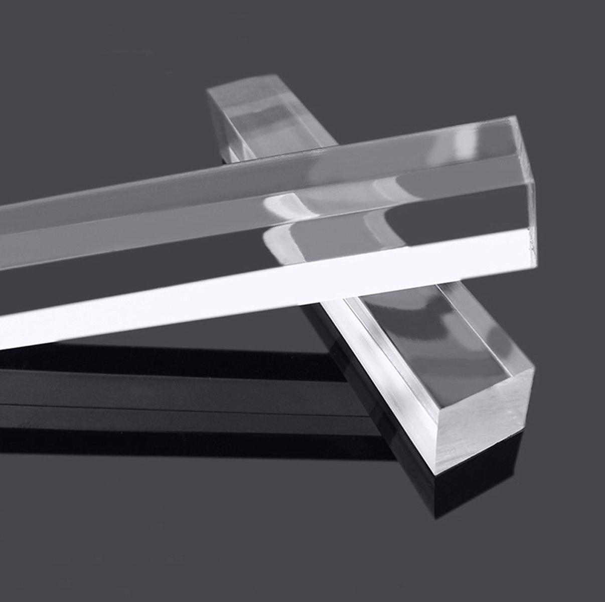 Square 24pcs Clear Acrylic Plexiglass Rod Bar 3 ±10% x 3mm ±10% 250mm Long