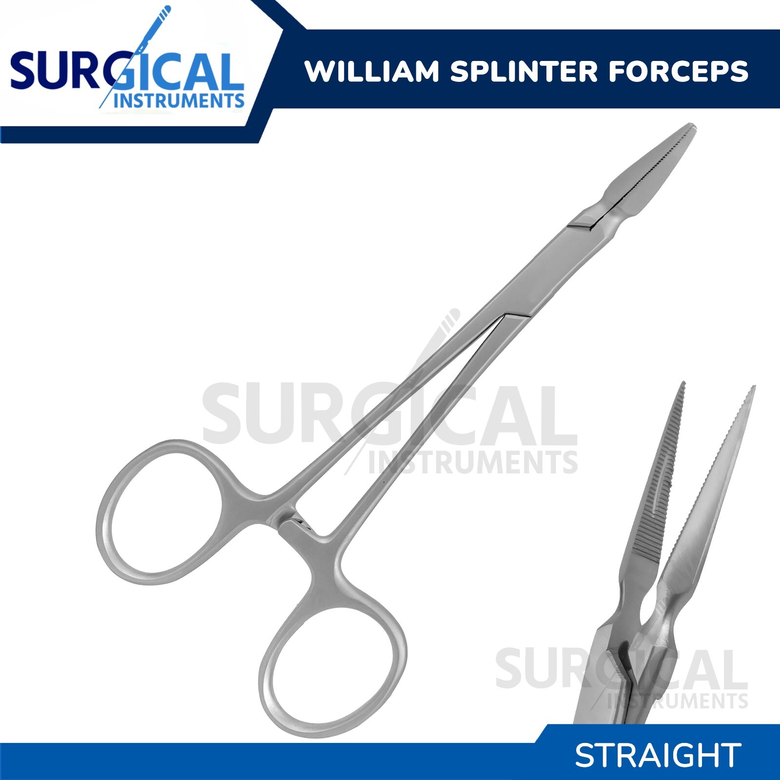 Stieglitz William Splinter Forceps, Straight, 5.50″ Stainless Steel German Grade