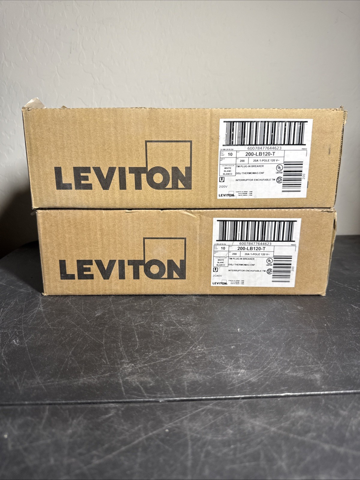 20pc Leviton LB120T 20 Amp 1-Pole Std Thermal Magnetic Branch Circuit Breaker