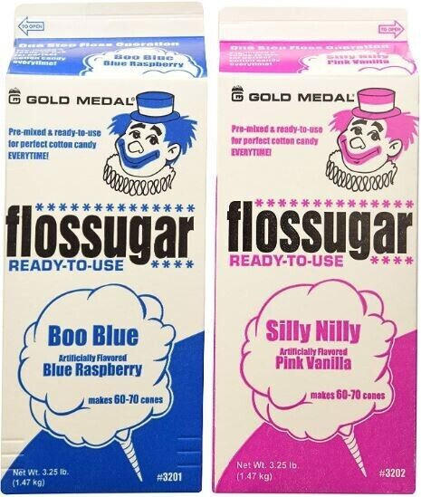 Gold Medal – Floss Sugar -2pk Cotton Candy Floss Sugar (Boo Blue & Silly Nilly)